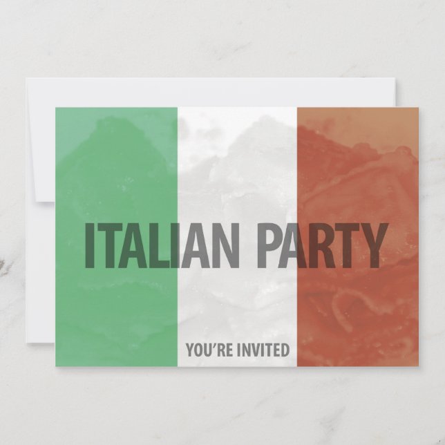 invitación de fiesta italiana (Anverso)