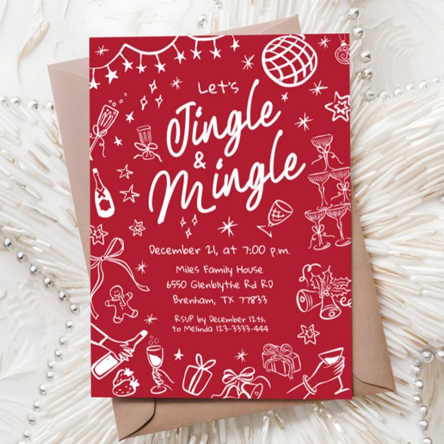 Invitación de Fiesta Jingle y Mingle, Fiesta de Na (Subido por el creador)
