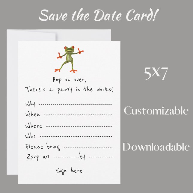 Invitación de fiesta: ¡La rana te invita! (Subido por el creador)