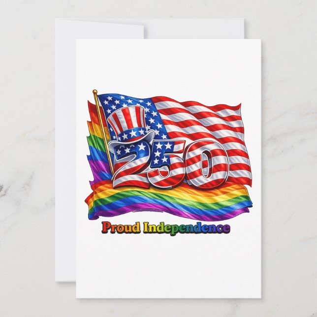 Invitación de fiesta LGBTQ de Independencia orgull (Anverso)