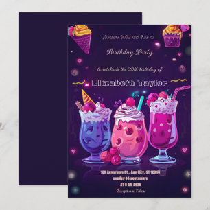 Invitación de Fiesta Loca de Batido de Leche – Dul