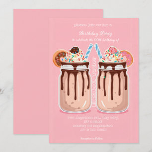 Invitación de Fiesta Loca de Batido – Dulce Colori