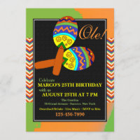 Invitación de Fiesta Maracas