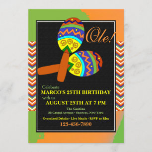 Invitación de Fiesta Maracas
