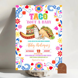 invitación de fiesta mexicana de taco sobre una du