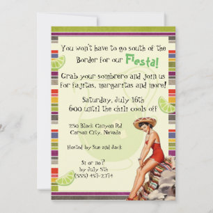 Invitación de fiesta mexicana para adultos