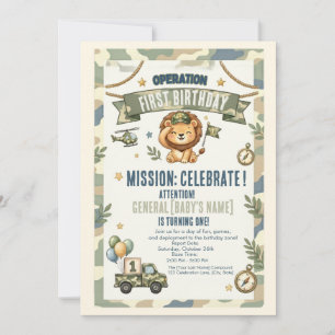 Invitación de fiesta militar Operación Primer Cump