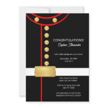 Invitación de fiesta militar para jubilación o gra