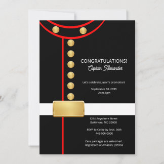 Invitación de fiesta militar para jubilación o gra