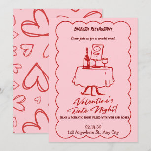 invitación de fiesta moderna de San Valentín