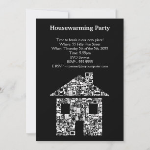 Invitación de Fiesta móvil de calentamiento de la 