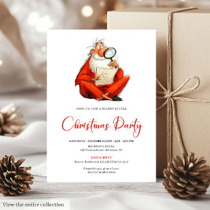 Invitación de fiesta navideña con acuarela de Papá