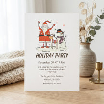 Invitación de fiesta navideña de Hygge Santa
