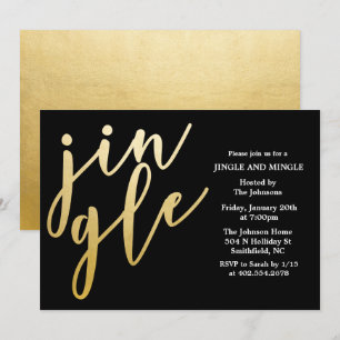 INVITACIÓN DE FIESTA NAVIDEÑA Jingle and Mingle -