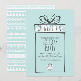 Invitación de fiesta navideña para los adornos nav