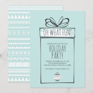 Invitación de fiesta navideña para los adornos nav