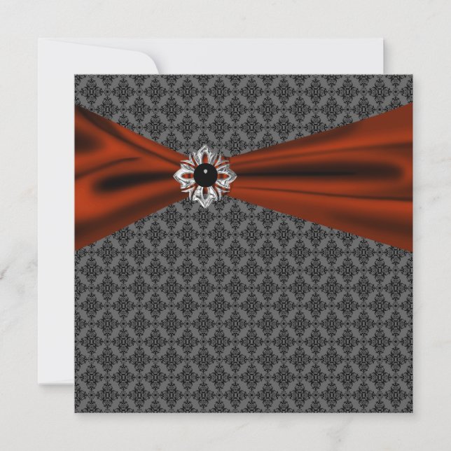 Invitación de fiesta negra elegante para fiesta co (Anverso)