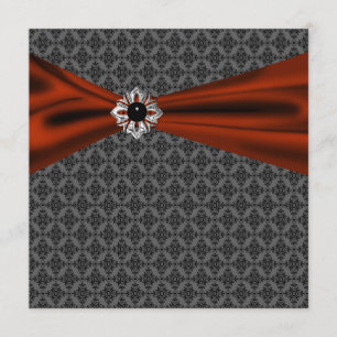 Invitación de fiesta negra elegante para fiesta co