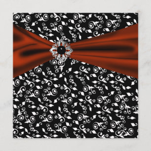 Invitación de fiesta negra elegante para fiesta co