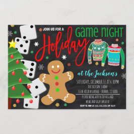 Invitación de fiesta nocturna de juego de vacacion