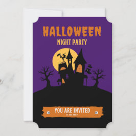 Invitación de Fiesta nocturno de Halloween