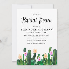 Invitación de Fiesta Nupcial de flores de Cacti
