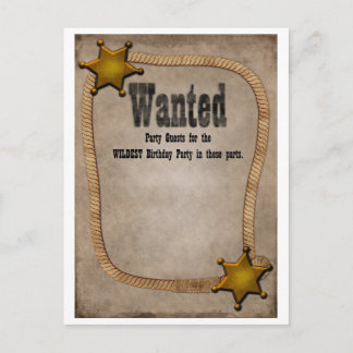 Invitación de fiesta occidental