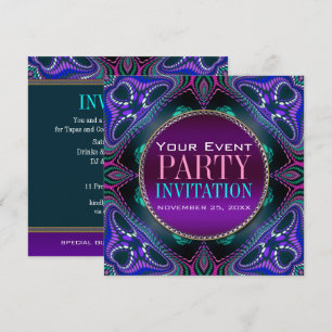 Invitación de fiesta para adultos con luz negra ps