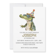 Invitación de fiesta para caimanes Invita a una fi