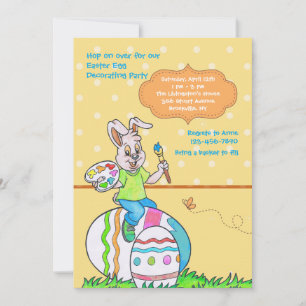 Invitación de fiesta para decorar huevos de Pascua