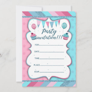 Invitación de fiesta para escribir a mano
