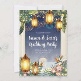 Invitación de fiesta para jóvenes en boda digital 