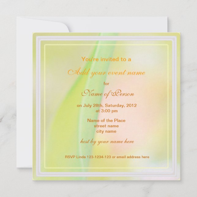 invitación de fiesta para la flor de tulipán rojo (Anverso)