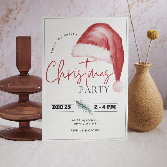 Invitación de fiesta para Navidades de acuarela si (Subido por el creador)
