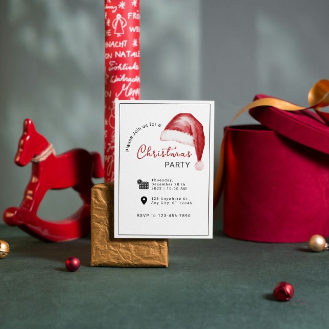 Invitación de fiesta para Navidades de acuarela si (Subido por el creador)