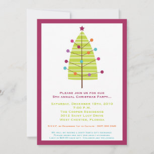 Invitación de fiesta para Navidades de árbol XMAS