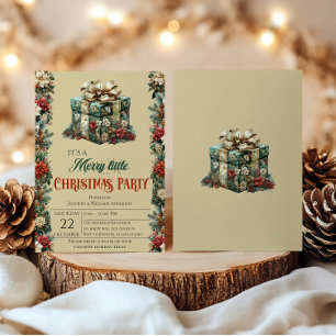 Invitación de fiesta para Navidades de cajas de re