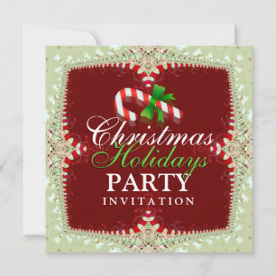 Invitación de fiesta para Navidades de Candy Cane