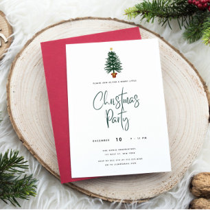 Invitación de fiesta para Navidades de guiones de 