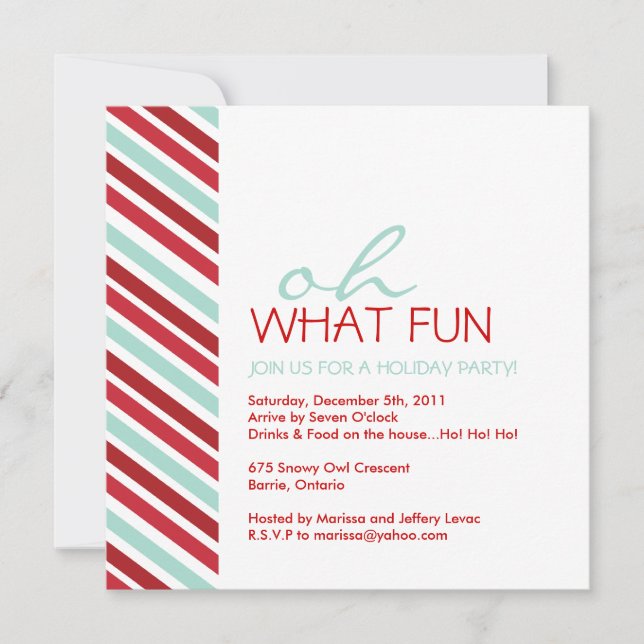 Invitación de fiesta para Navidades de Personaliza (Anverso)