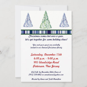 Invitación de fiesta para Navidades de Santa Claus
