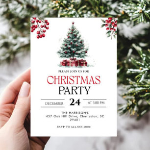 Invitación de fiesta para Navidades de vacaciones 