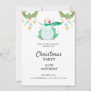 Invitación de fiesta para Navidades simples de Pas