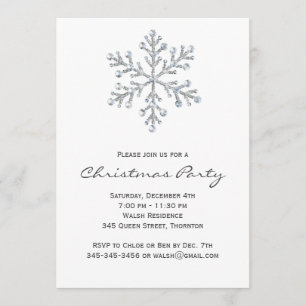 Invitación de fiesta para Navidades simples y eleg