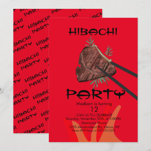 Invitación de fiesta para restaurante japonés de H