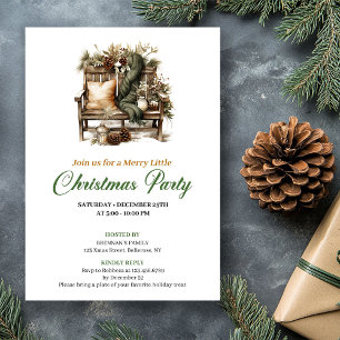 Invitación de fiesta para rincón de Navidad elegan