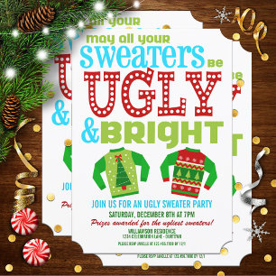 Invitación de fiesta para sudaderos Navidades bril