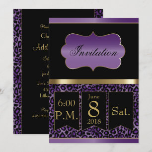 Invitación de fiesta para todo propósito - Leopard