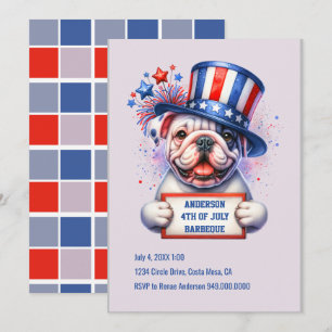 Invitación de fiesta patriótica linda