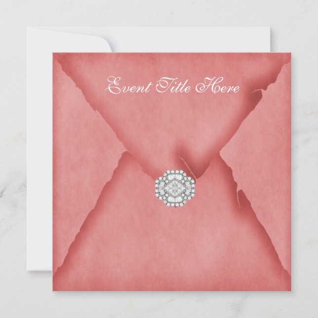 Invitación de fiesta personalizada con joyas (Anverso)